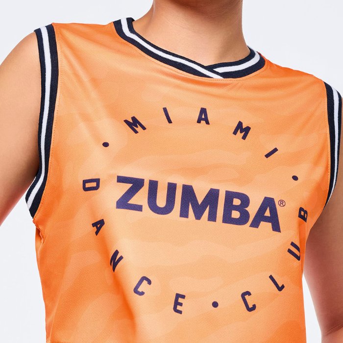 Crop top pomarańczowy Zumba Victory