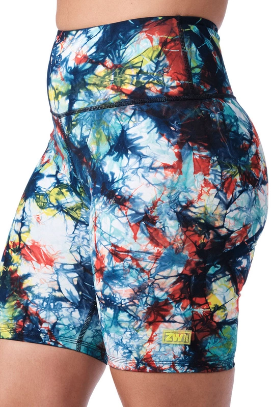 Bikery damskie z wysokim stanem Zumba Worldwide Tie-Dye