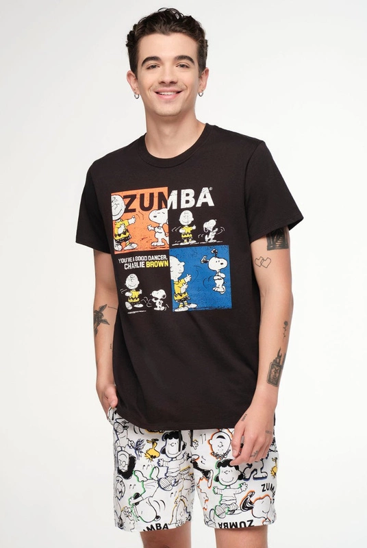 T-shirt czarny Zumba X Peanuts