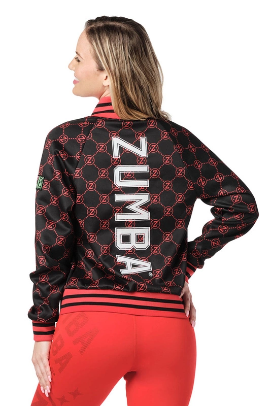 Bluza sportowa czarna na suwak Zumba Style Zip-Up