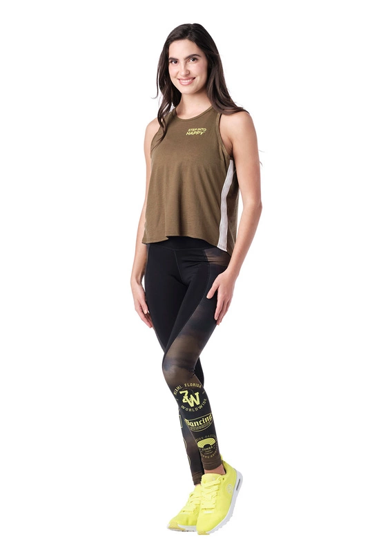 Koszulka sportowa brązowa Zumba Happy Tank
