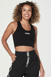 Crop sportowy czarny Zumba Creatives Unite