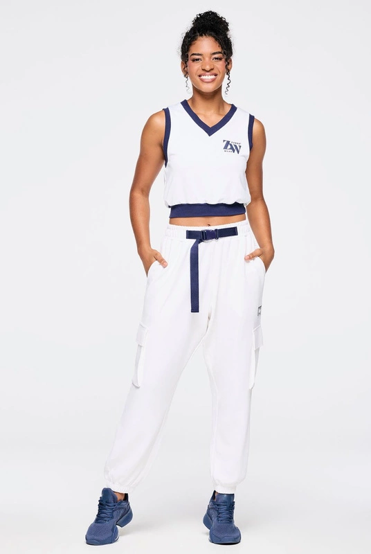 Crop top biały Zumba Out Loud