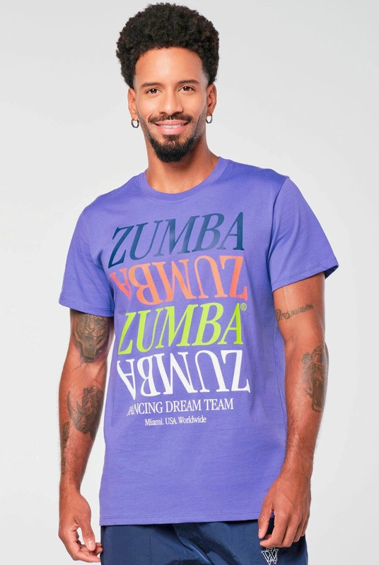 T-shirt fioletowy Zumba Prep