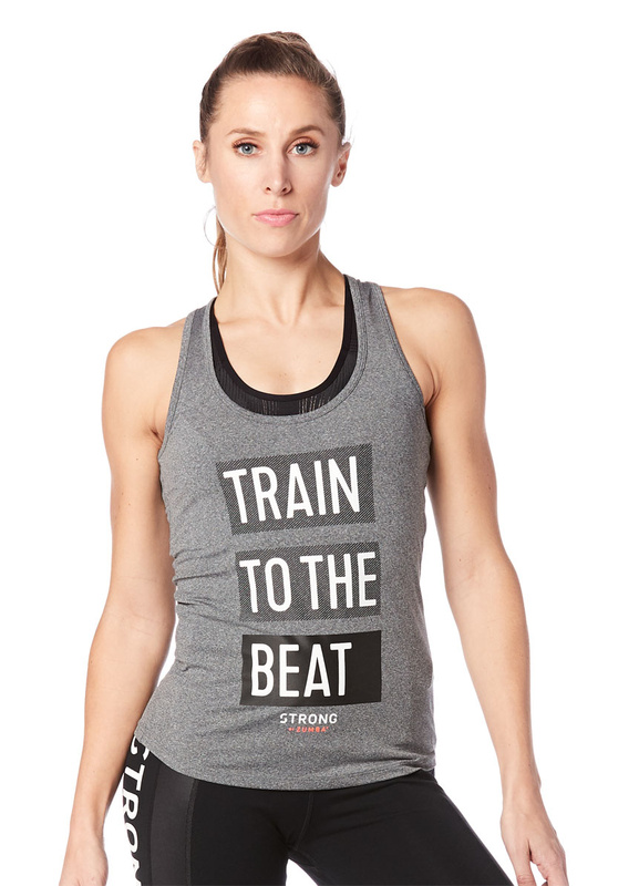 Koszulka damska sportowa szara STRONG Train to the Beat RBT