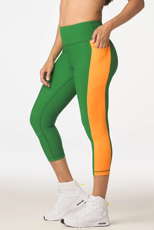 Legginsy z wysokim stanem zielone Zumba Destination Crop