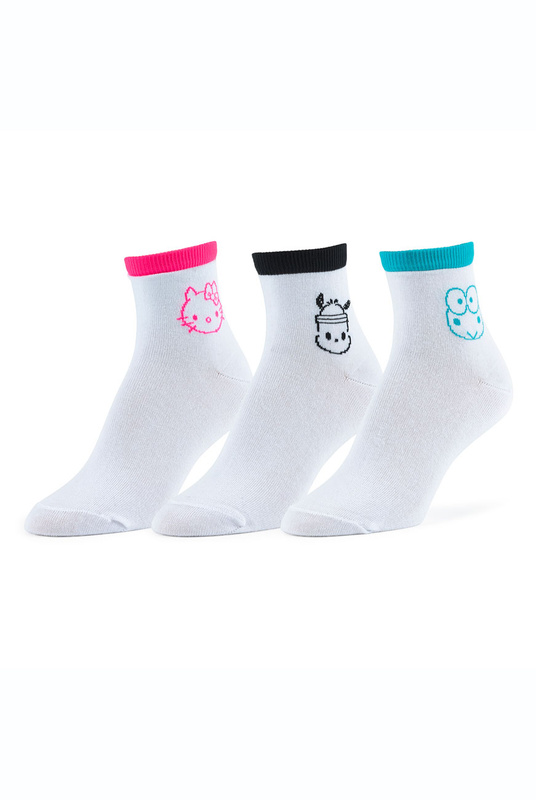 Białe sportowe skarpetki Zumba X Hello Kitty (3 pary)