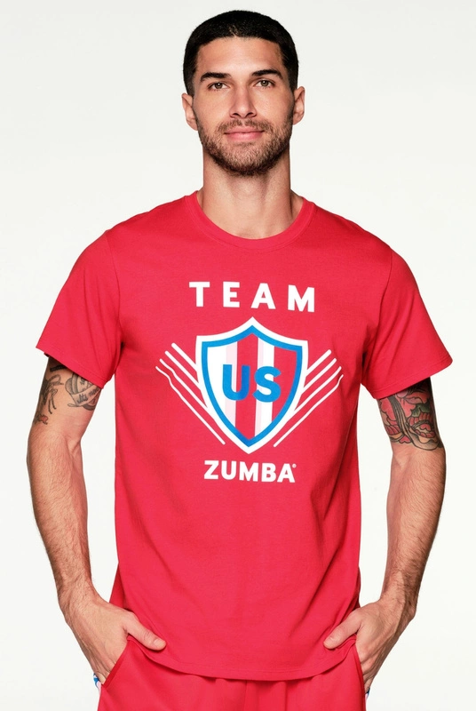 Koszulka T-shirt czerwona Team Zumba