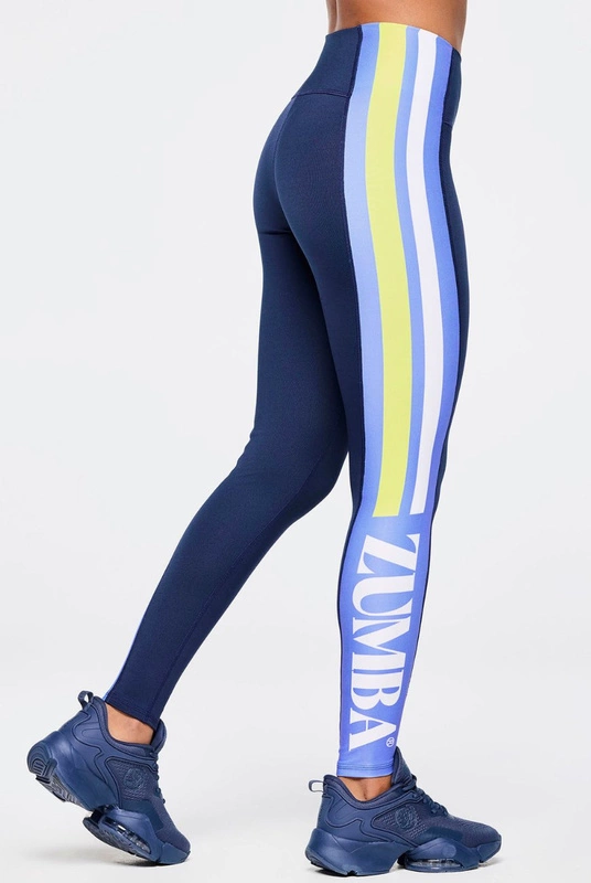 Legginsy z wysokim stanem granatowe Zumba Out Loud