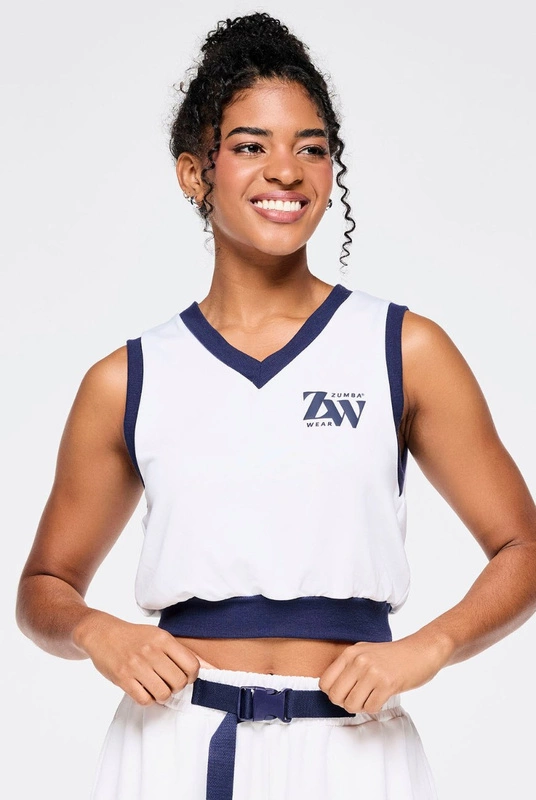 Crop top biały Zumba Out Loud