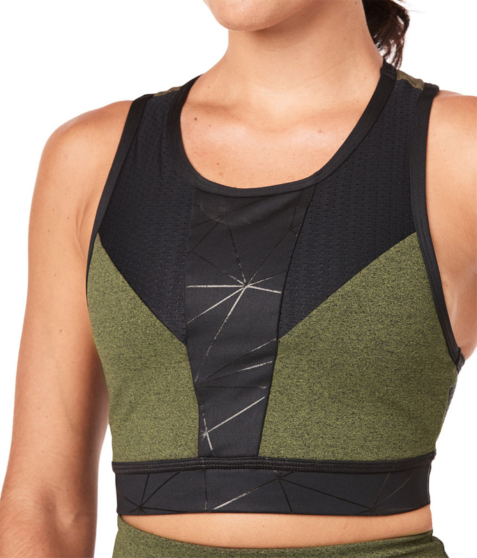 Top damski sportowy zielony STRONG Don't Mesh With Me
