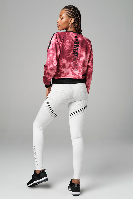 Bluza sportowa czerwona STRONG ID Tie-Dye Crop Pullover
