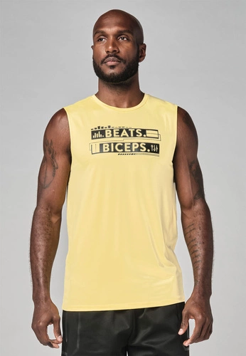 Koszulka męska sportowa żółta STRONG Active Muscle Tank