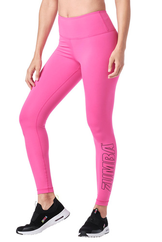 Legginsy różowe z wysokim stanem Zumba Essential