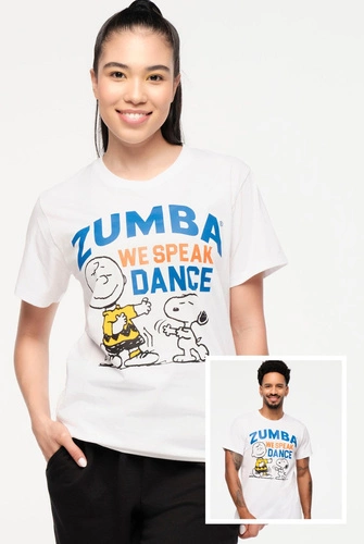 T-shirt biały Zumba X Peanuts