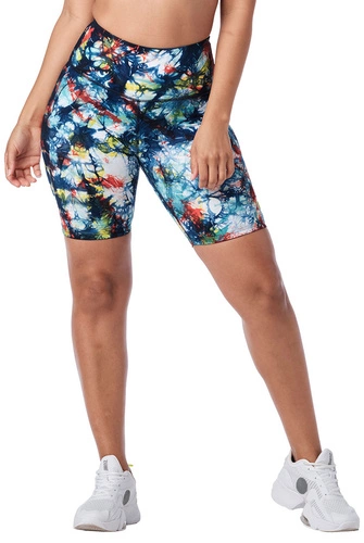 Bikery damskie z wysokim stanem Zumba Worldwide Tie-Dye