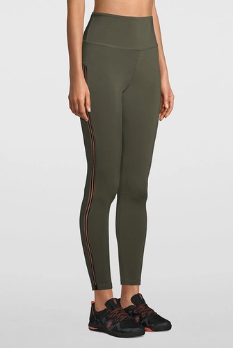 Legginsy damskie sportowe zielone STRONG ID Active Reflective