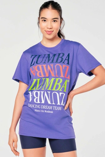 T-shirt fioletowy Zumba Prep