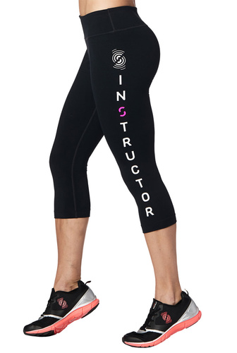 Legginsy sportowe czarne STRONG capri Instruktor