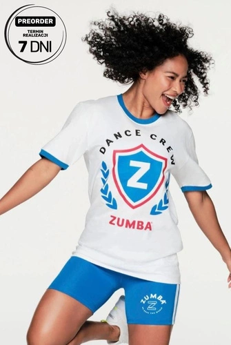 Koszulka T-shirt biała Zumba Sport Mode Ringer Tee