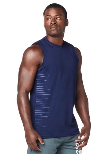 Koszulka męska sportowa niebieska STRONG Muscle Tank