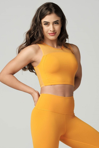 Crop top z panelami z siateczki STRONG ID Bring Your Power